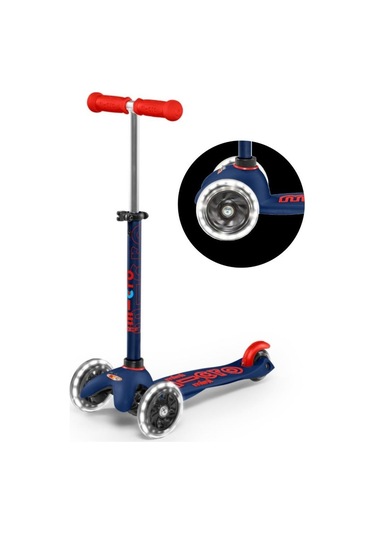 Micro Mini Deluxe Navy Blue Işıklı (LED) Scooter MMD118
