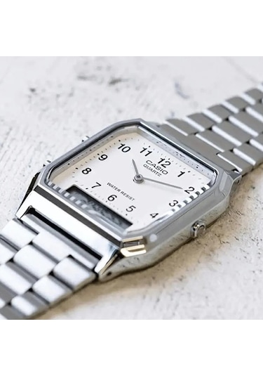 Casio Aq-230a-7bmq Retro Quartz Çelik Gri 28 Mm Erkek Kol Saati