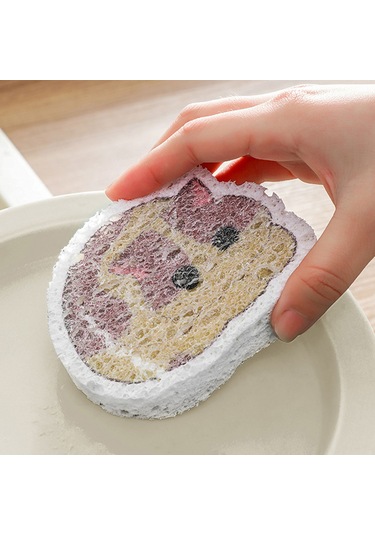 Kosona Ahşap Pulp Pamuklu Bulaşık Süngeri - Güçlü Lekesizleme, Yüksek Emici, Multifonksiyonel Mutfak Temizlik Aracı