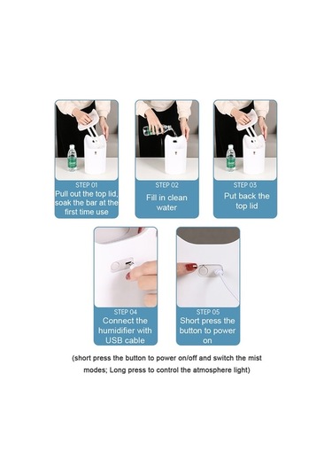 Pazly 3.3l Büyük Kapasiteli Nemlendirici - Otomatik Kapanış, Usb Şarj, 3 Sis Seçeneği, Sessiz, Ev-ofis Kullanımı İçin