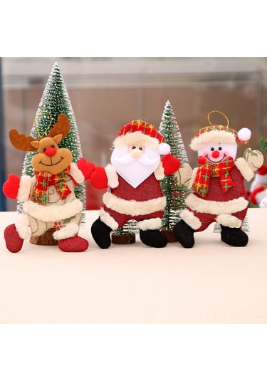 Ranyeek Büyük Boy Noel Baba Yelekli Pelüş Figür - Noel Ağaç Çeketi Ve Ev Dekorasyonu Hediyesi