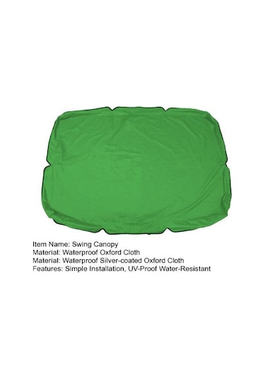 Koyu Yeşil Bahçe Salıncağı Gölgelik Değiştirme Uv Dayanıklı Su Geçirmez Kurulum Kaplamalı Oxford Kumaş Bahçe Salıncakları 56976256 Koyu Yeşil
