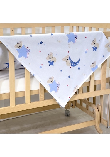 Ezh Collection 1021 Çift Taraflı Pazen Bebek Battaniye Mavi