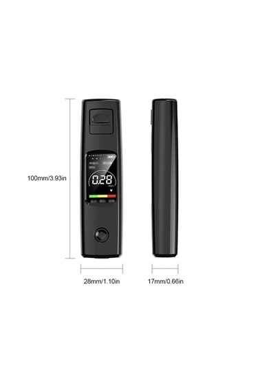 Techtic Yüksek Hassasiyetli Alkol Test Cihazı Profesyonel Temassız Alkolmetre Şarjlı Promil Ölçer