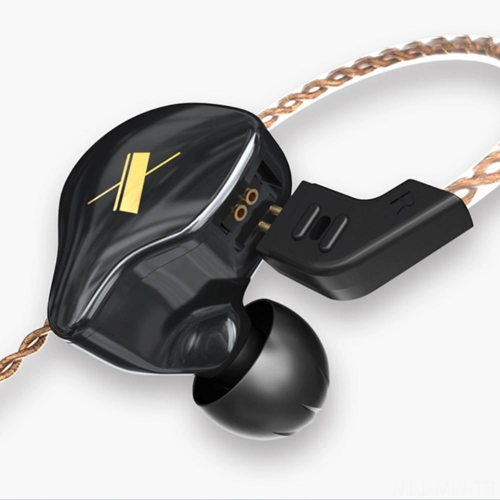 Moveevo Edx Kablolu Kulak İçi Kulaklık, 3.5mm Bağlantı, 10mm 1dd Sürücü, Çabuk Tak & Kullan, Değiştirilebilir Kablolu, Siyah Mikrofonlu Edx