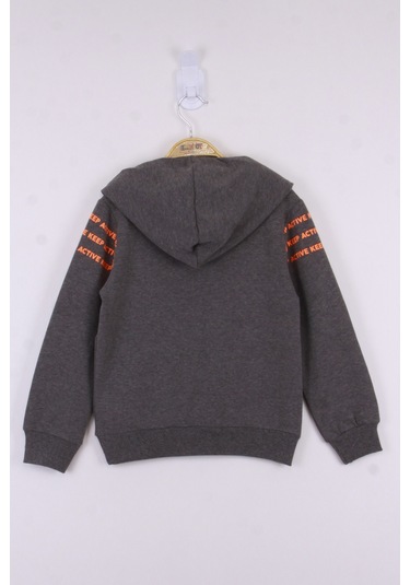 Toontoy Erkek Çocuk Keep Active Baskılı Sweatshirt Antrasit Melanj