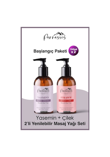 Parnassos Yasemin Özlü ve Çilek Aromalı Yenilebilir Masaj Yağı