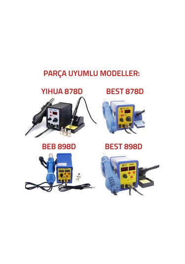 Best 878d 898d için 4 Adet Hava Üfleme Nozul Başlık 3-5-8-10mm