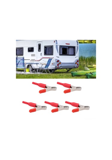 Honmex 40a Akü Testi Ve Şarj Klembi - 20mm Açılış, Dayanıklı Çelik + Pvc, 5 Adet Siyah - Araç, Gemi, Elektrik Enstrümanı Kullanıma Uygun