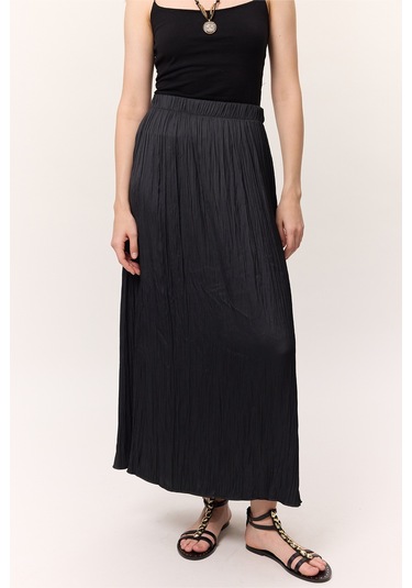 Crush Saten Etek Kömür Kömür Siyah