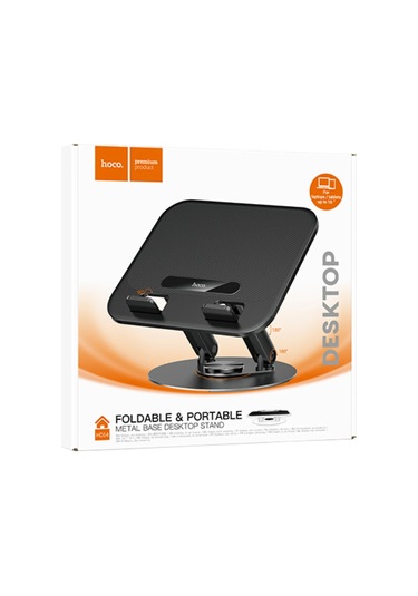 Hoco. Hd14 Hope Dönebilen Ayarlanabilir Metal Laptop Standı - Siyah Siyah