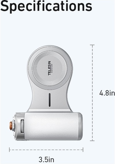 Telesın Magsafe Pro Shot Grip Sadece Apple, Uyumlu iPhone