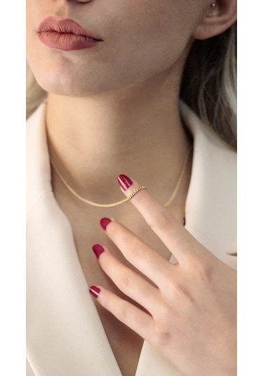 Diamine 14 Ayar Altın İnce Gurmet Zincir Kolye