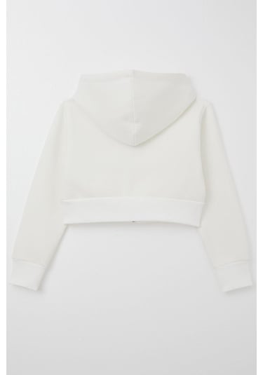 Breeze Kız Çocuk Crop Hırka Fermuarlı Kapüşonlu 8-14 Yaş, Ekru Ekru Breeze Kız Çocuk Crop Hırka Fermuarlı Kapüşonlu 8-14 Yaş, Ekru Ekru
