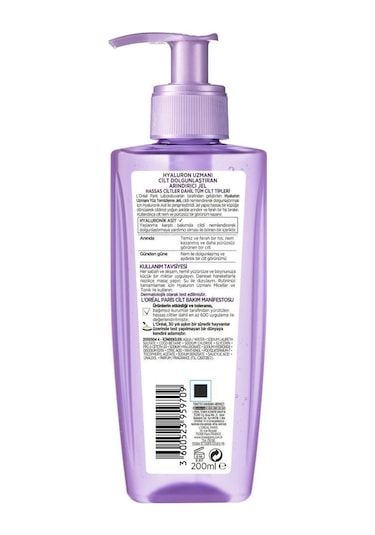 L'Oreal Paris Hyaluron Uzmanı Cilt Dolgunlaştıran Temizleme Jeli 200 ML