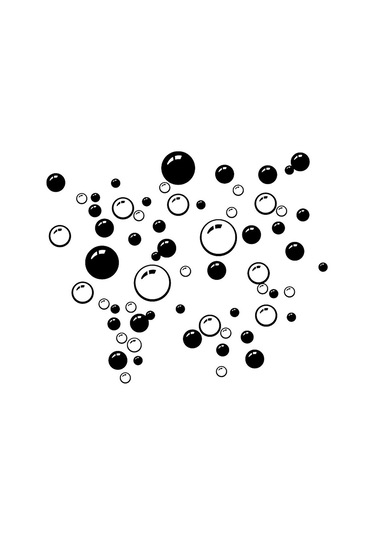 Kabarcıklar Daire Çıkarılabilir Duvar Kağıdı Banyo Pencere Duvar Çıkartması Ev Kendin Yap Pvc Çıkartmaları Arı Siyah