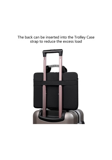 Klasik Dizüstü Bilgisayar Çantası, İnce Evrak Çantası, Omuz Çantası, Su Geçirmez, Köpük Dolgulu, Çarpışma Önleyici Koruma, 15,6 İnç Diğer