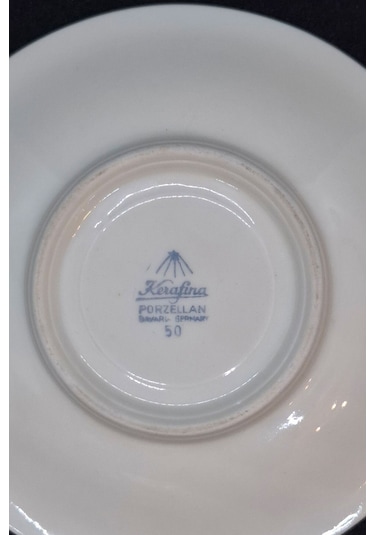 Kerafina Porzellan Türk Kahve Boyu Vintage Kahve Fincanı 2 Parça 90 Ml Sarı - Altın