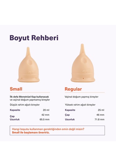 Irie Adet Kabı Regl Kabı Menstrüel Kap Menstrual Cup [[Nude Small]]