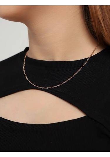 Voznesenskij Uvelirnyj Zavod Gümüş Figaro Boyun Zinciri 925 Ayar Altın Kaplama 250235430 Altın