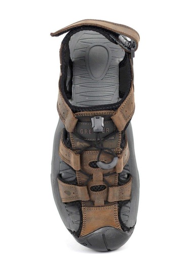 Greyder 14630 Kahverengi Erkek Hakiki Deri Sandalet -803 Kahverengi