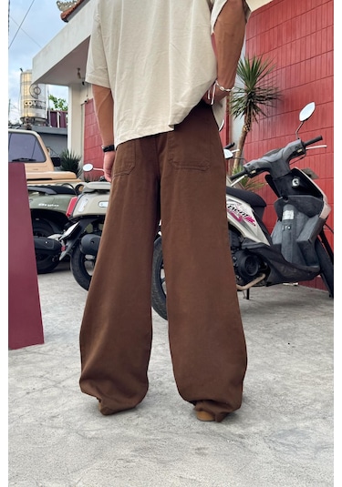 Flaw Pileli Gabardin Pantolon Kahverengi Kahverengi