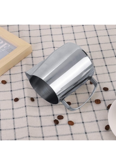 400ml Süt Köpürtücü, Metal Köpüren Bardak Paslanmaz Çelik Süt Buharlı Pot Kahve Latte Köpürtücü Kahve Barı Barista Araçları