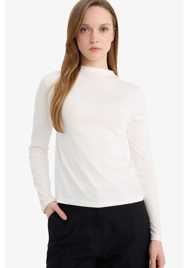 Defacto Slim Fit Modal Tunik G9242ax26sper105 Ekru-er105