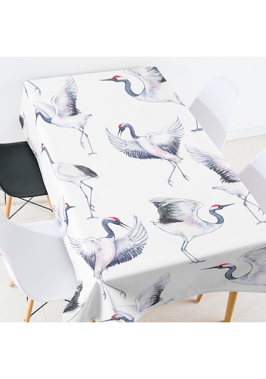 Suntek Tropikal Bitki Baskılı Masa Örtüsü Dikdörtgen-1