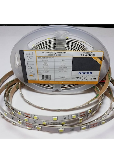 Lamptime Şerit Led Beyaz İç Mekan 114006 5 Metre