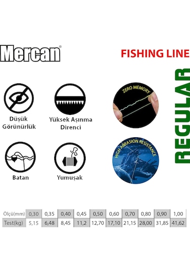 Mercan Regular Beyaz Metre Bobin Misina