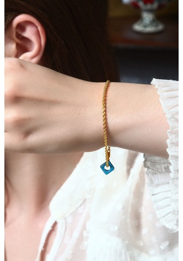 14 Ayar Altın Halat Burgu Bileklik - 18 Cm / Sarı Sarı Altın