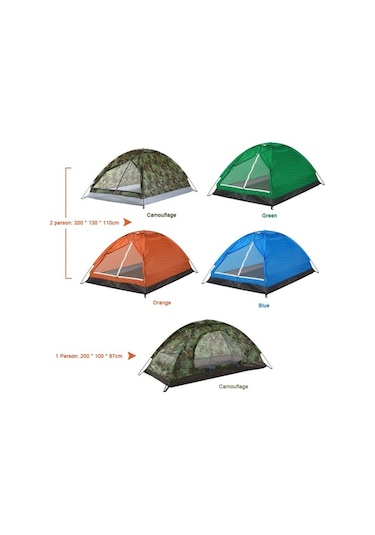 Ebitda 2 Kişilik Kamp Çadırı - Hızlı Kurulum, Su Geçirmez, Dayanıklı, Taşınabilir Turuncu Turuncu