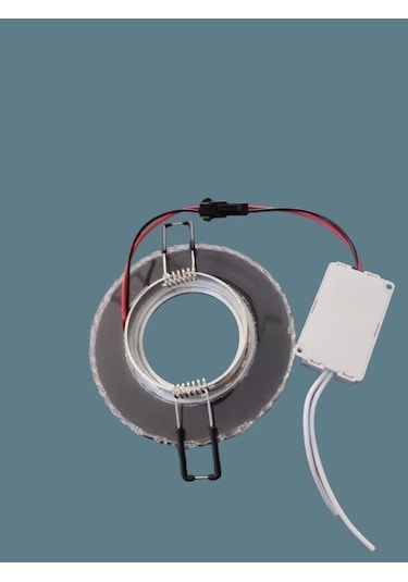 Cata Sim Dekoratif Cam Spot Yuvarlak Kristal Krom 3w Efektli 4000k Gu10 Duy Ampul Hariç Çok Renkli