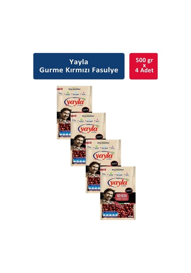 Yayla Gurme Kırmızı Fasulye 4 x 500 G