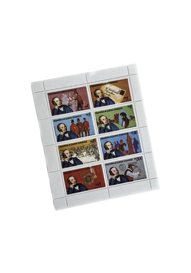 Sir Rowland Hill Londra Temalı Ekvator Ginesi Damgasız 8'li Blok Pul