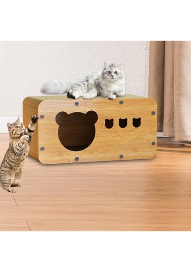 Suntek Kedi Tırmalama Karton Ev Küçük Hayvanlar Için Komik M