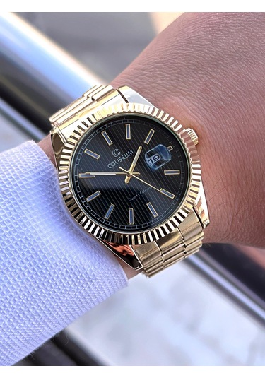 Coliseum Çelik Kordon Takvimli Kadran Kutulu Seri Erkek Kol Saati Ft.aas.ı012