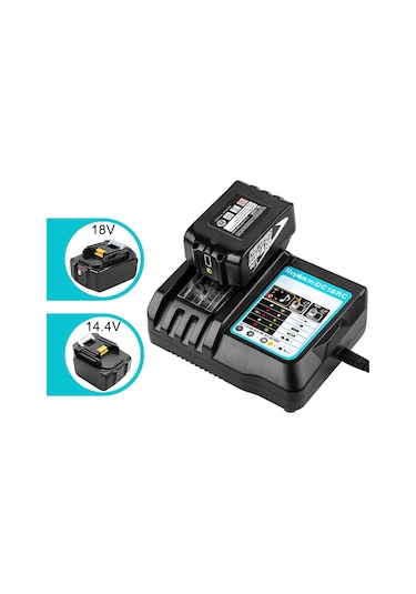 Sones Makit Dc18ra / Dc18rc 14.4v-18v Akülü Elektrikli Alet Pil Şarj Cihazı Ab Fişi