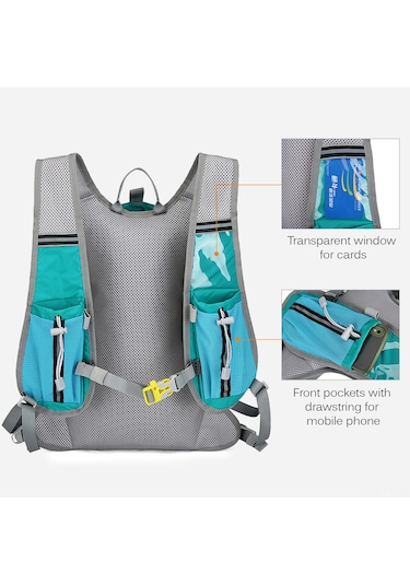 Teltree Outdoor İç Su Depolama Sırt Çantası, Isı Yalıtımlı Bölmeli, Hafif Nilon, 10l, Bisiklet, Kamp, Dağcılık İçin Gri Çok Renkli