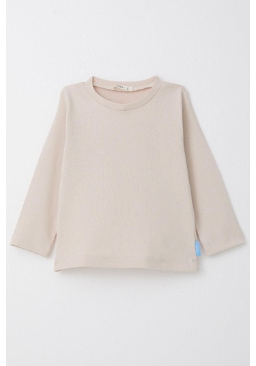 Breeze Erkek Çocuk Uzun Kollu Tişört Basic 1-4 Yaş, Bej-bej Bej