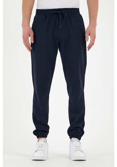 Erkek Eşofman Altı Etiketli Arka Ve Yan Cepli Regular Fit Lastik Paça 001 Lacivert Erkek Eşofman Altı Etiketli Arka Ve Yan Cepli Regular Fit Lastik Paça 001 Lacivert