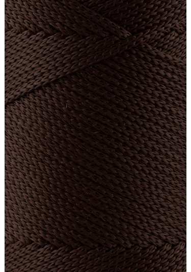 2 Mm - 200 Gr Polyester Makrome Ipi Kahverengi 230 M Polyester Makrome Ip Supla Ip Ve Çanta Ipliği
