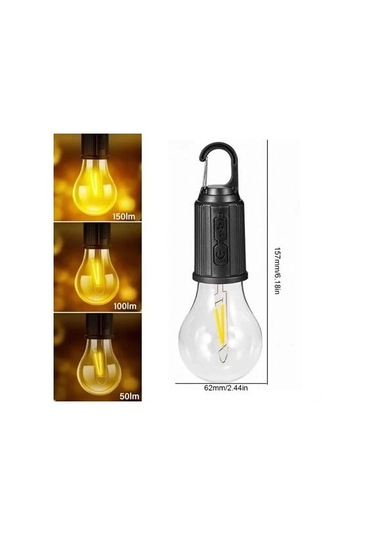 Şarj Olabilen 3 Farklı Mod Led'li Kendiliğinden Asma Kancalı Kamp,dış Cephe Lambası