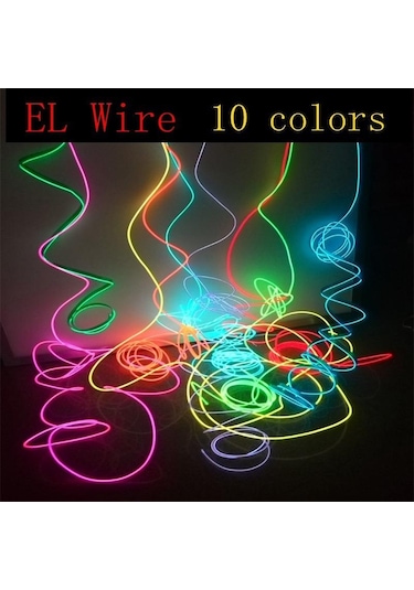 Kırmızı 1m/2m/3m/5m/10m Neon Işık Dans Partisi Dekor Işık Neon Led Lamba Esnek El Tel Halat Tüp Su Geçirmez Led Şerit 3m+battery Box Kırmızı