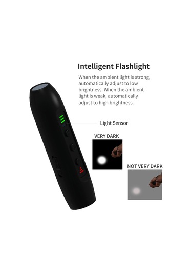 Lichen Köpek Kovucu 3 Modlu Akıllı Yüksek Parlaklıklı El Feneri