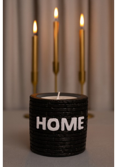 Dekoratif Kokulu Mum Home Siyah Home