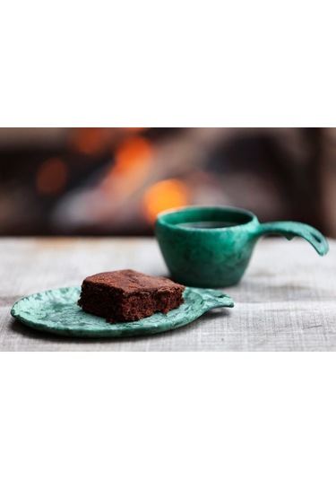 Kupilka Slow Down Bardak Tabak Kaşık Set Yeşil Mz Yeşil