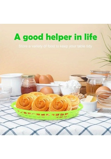 Chuangyinshop 5 Adet Sarı Yeniden Kullanılabilir Izgara Fast Food Servis Sepeti Sarı