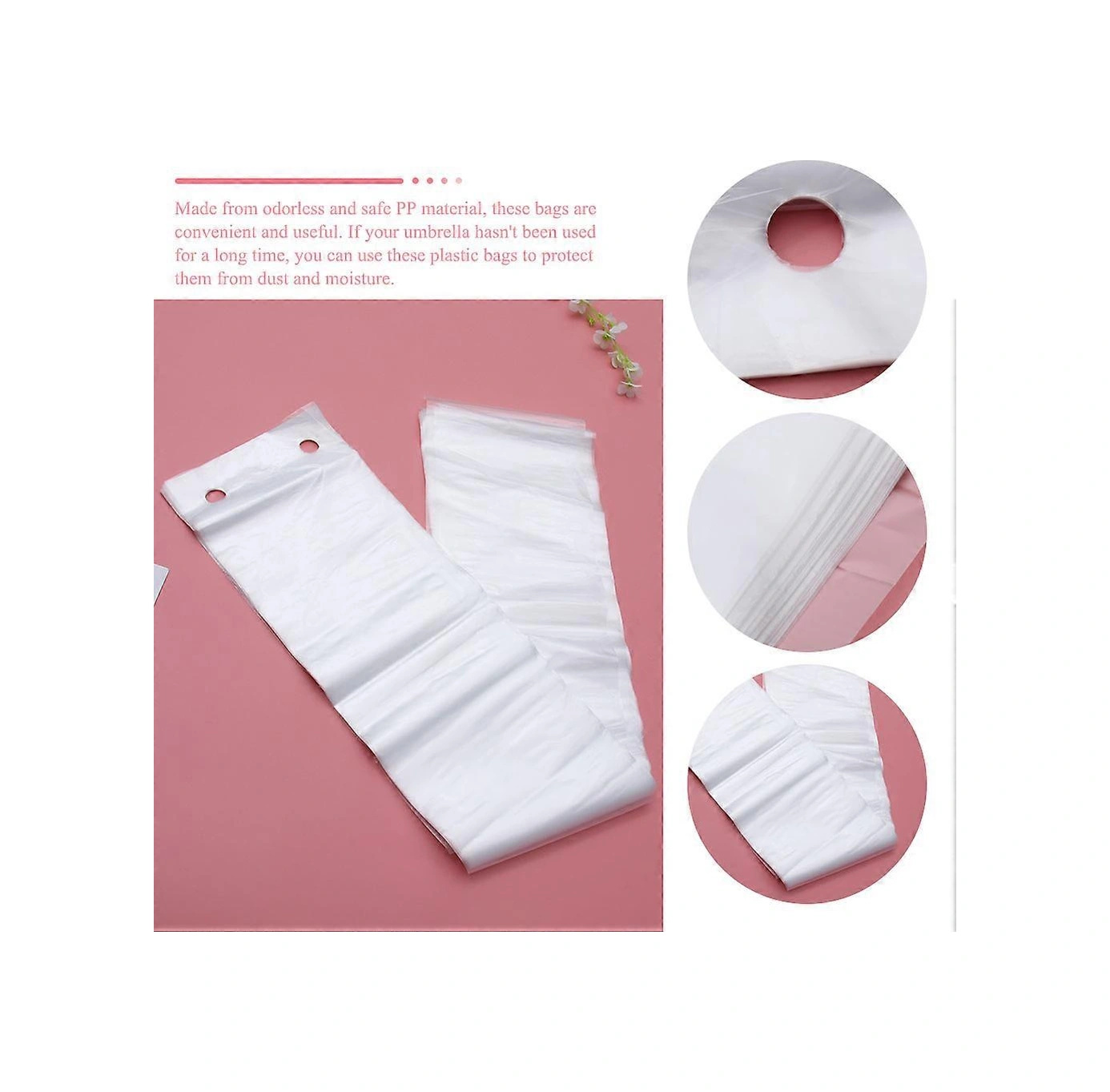 100 Adet Şeffaf Şemsiye Islak Şemsiye Poşeti Tek Kullanımlık Şemsiye Kılıfları Şemsiye Düzenleyici Otomatik Şemsiye Kılıfı Çok Renkli